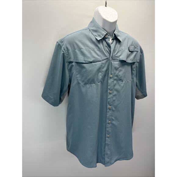Reel Legends Shirt Mens S Blue Vented Short Sleeve Boat Mariner 2 Fishing - Picture 2 of 6